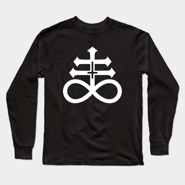 Satanic Cross. Sulfur Cross. Brimstone. Leviathan Cross Long Sleeve T-Shirt by OccultOmaStore